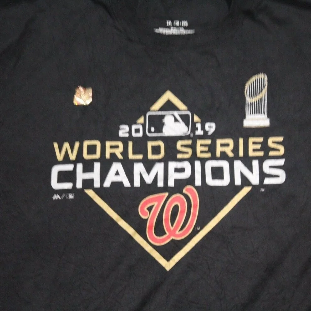 Fanatics Men Black Washington Nationals World Series NWOT Size XXL